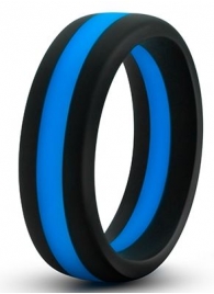 Черно-синее эрекционное кольцо Silicone Go Pro Cock Ring - Blush Novelties - в Ярославле купить с доставкой