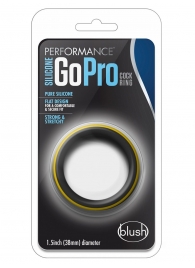 Черно-желтое силиконовое эрекционное кольцо Silicone Go Pro Cock Ring - Blush Novelties - в Ярославле купить с доставкой