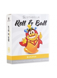 Стимулирующий презерватив-насадка Roll   Ball Banana - Sitabella - купить с доставкой в Ярославле