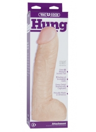 Огромная насадка-реалистик Vac-U-Lock Realistic Hung - 31,7 см. - Doc Johnson - купить с доставкой в Ярославле