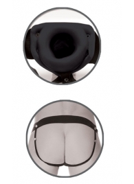 Черный полый страпон унисекс Hollow Strap-On - 14,5 см. - Pipedream - купить с доставкой в Ярославле