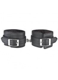 Черные фиксаторы для ног на цепи с мехом внутри - Lux Fetish - купить с доставкой в Ярославле