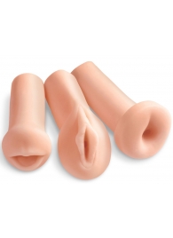 Комплект из 3 мастурбаторов All 3 Holes: вагина, анус, ротик - Pipedream - в Ярославле купить с доставкой