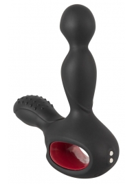 Черный вибромассажер простаты с нагревом и ротацией Prostate Plug - 14,5 см. - Orion - в Ярославле купить с доставкой