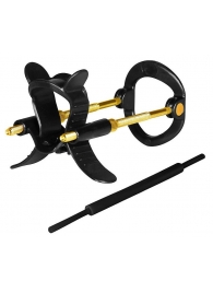 Черно-золотистый экстендер для пениса Sex Expert - Sex Expert - в Ярославле купить с доставкой