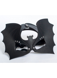 Черная кожаная маска на глаза  Летучая мышь - Sitabella - купить с доставкой в Ярославле