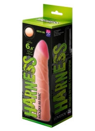 Фаллическая насадка на трусики харнесс - 17,5 см. - LOVETOY (А-Полимер) - купить с доставкой в Ярославле