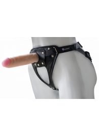 Черный пояс-трусики с насадкой  Soft-Принц  - 17 см. - LOVETOY (А-Полимер) - купить с доставкой в Ярославле