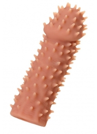 Телесная реалистичная насадка KOKOS Extreme Sleeve 07 с дополнительной стимуляцией - 12,7 см. - KOKOS - в Ярославле купить с доставкой