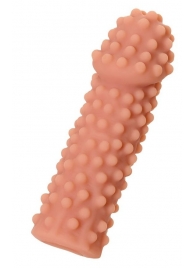 Телесная реалистичная насадка KOKOS Extreme Sleeve 10 с дополнительной стимуляцией - 14,7 см. - KOKOS - в Ярославле купить с доставкой