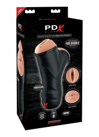 Мастурбатор в колбе с двумя тоннелями Double Penetration Vibrating Stroker - Pipedream - в Ярославле купить с доставкой