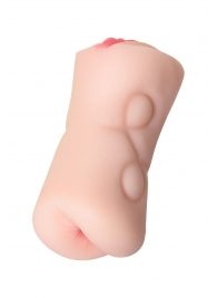 Телесный двусторонний мастурбатор Rich Fruit - вагина и анус - ToyFa - в Ярославле купить с доставкой