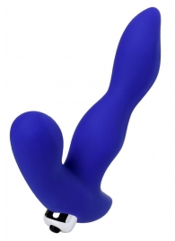 Синий силиконовый вибростимулятор простаты Stroman - 14,5 см. - ToyFa - в Ярославле купить с доставкой