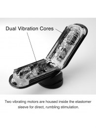 Черный мастурбатор Flip Zero с вибрацией - Tenga - в Ярославле купить с доставкой