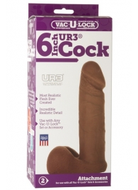 Насадка-мулат для трусиков Vac-U-Lock 6  ULTRASKYN Cock - 17,3 см. - Doc Johnson - купить с доставкой в Ярославле
