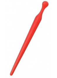 Красный силиконовый уретральный плаг - 10 см. - ToyFa - купить с доставкой в Ярославле