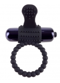 Черное эрекционное виброкольцо Vibrating Silicone Super Ring - Pipedream - в Ярославле купить с доставкой