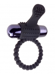 Черное эрекционное виброкольцо Vibrating Silicone Super Ring - Pipedream - в Ярославле купить с доставкой