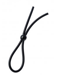 Черное лассо на пенис с одной бусиной - A-toys - в Ярославле купить с доставкой