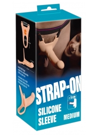 Силиконовый полый страпон на ремнях Silicone Strap-on - 16 см. - Orion - купить с доставкой в Ярославле