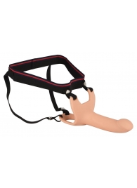 Силиконовый полый страпон на ремнях Silicone Strap-on - 16 см. - Orion - купить с доставкой в Ярославле