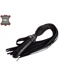 Черная плеть  Ковбой  с ручкой-фаллосом - 55 см. - Sitabella - купить с доставкой в Ярославле