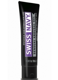 Возбуждающий гель-лубрикант на водной основе Sensual Arousal Lubricant - 10 мл. - Swiss navy - купить с доставкой в Ярославле