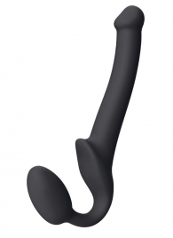 Черный безремневой страпон Silicone Bendable Strap-On S - Strap-on-me - купить с доставкой в Ярославле