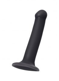 Черный фаллос на присоске Silicone Bendable Dildo M - 18 см. - Strap-on-me - купить с доставкой в Ярославле