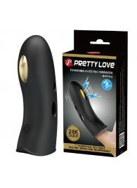 Черная вибронасадка на палец с электростимуляцией Marico - Baile - купить с доставкой в Ярославле