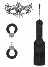 Черный игровой набор Introductory Bondage Kit №4 - Shots Media BV - купить с доставкой в Ярославле