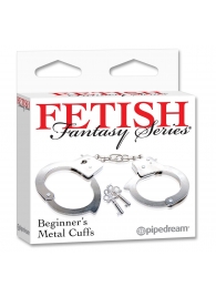 Металлические наручники Beginner s Metal Cuffs - Pipedream - купить с доставкой в Ярославле