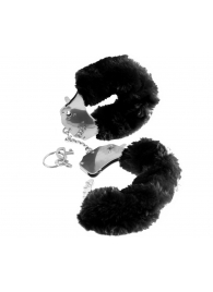 Металлические наручники Furry Love Cuffs с черным мехом - Pipedream - купить с доставкой в Ярославле