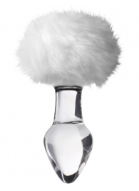 Стеклянная анальная втулка с хвостиком - 9,5 см. - Sexus - купить с доставкой в Ярославле