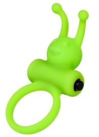 Зеленое эрекционное виброкольцо на пенис Cock Ring - A-toys - в Ярославле купить с доставкой