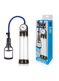Прозрачная вакуумная помпа Sex Expert с манометром - Sex Expert - в Ярославле купить с доставкой