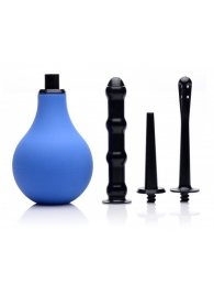 Анальный душ с 3 насадками Premium One-way Valve Anal Douche Set - XR Brands - купить с доставкой в Ярославле