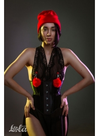 Зажимы на соски Angelic с красными меховыми шариками - Lola Games - купить с доставкой в Ярославле