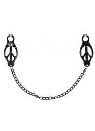 Зажимы на соски Darkside с цепочкой - Lola Games - купить с доставкой в Ярославле