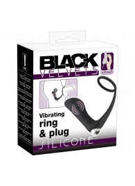 Черное эрекционное кольцо с анальной вибропробкой Vibrating Ring   Plug - Orion - в Ярославле купить с доставкой