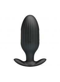 Черная анальная вибропробка с электростимуляцией Jefferson - 9,2 см. - Baile - купить с доставкой в Ярославле