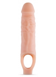 Телесный реалистичный фаллоудлинитель 9 Inch Silicone Cock Sheath Penis Extender - 22,86 см. - Blush Novelties - в Ярославле купить с доставкой