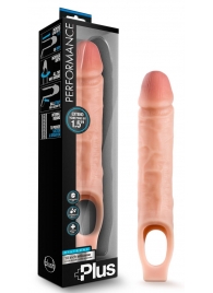 Телесный реалистичный фаллоудлинитель 10 Inch Silicone Cock Sheath Penis Extender - 25,4 см. - Blush Novelties - в Ярославле купить с доставкой