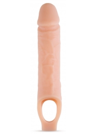 Телесный реалистичный фаллоудлинитель 10 Inch Silicone Cock Sheath Penis Extender - 25,4 см. - Blush Novelties - в Ярославле купить с доставкой