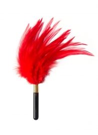 Красный перьевой тиклер Plume - 23 см. - Lola Lingerie - купить с доставкой в Ярославле