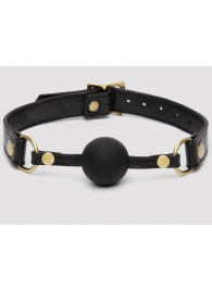 Черный кляп-шар Bound to You Faux Leather Ball Gag - Fifty Shades of Grey - купить с доставкой в Ярославле