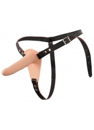 Телесный поясной страпон с вибрацией Vibrating Strap-On - 15,7 см. - Orion - купить с доставкой в Ярославле