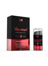 Жидкий интимный гель с эффектом вибрации Vibration! Strawberry - 15 мл. - INTT - купить с доставкой в Ярославле
