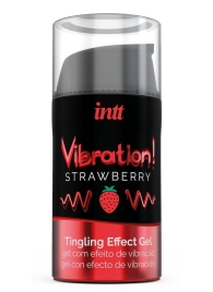 Жидкий интимный гель с эффектом вибрации Vibration! Strawberry - 15 мл. - INTT - купить с доставкой в Ярославле