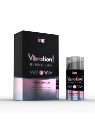 Жидкий интимный гель с эффектом вибрации Vibration! Bubble Gum - 15 мл. - INTT - купить с доставкой в Ярославле